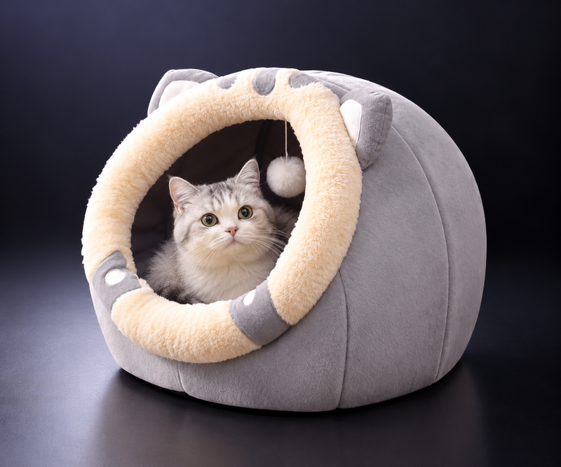 Panier semi-fermé pour chat